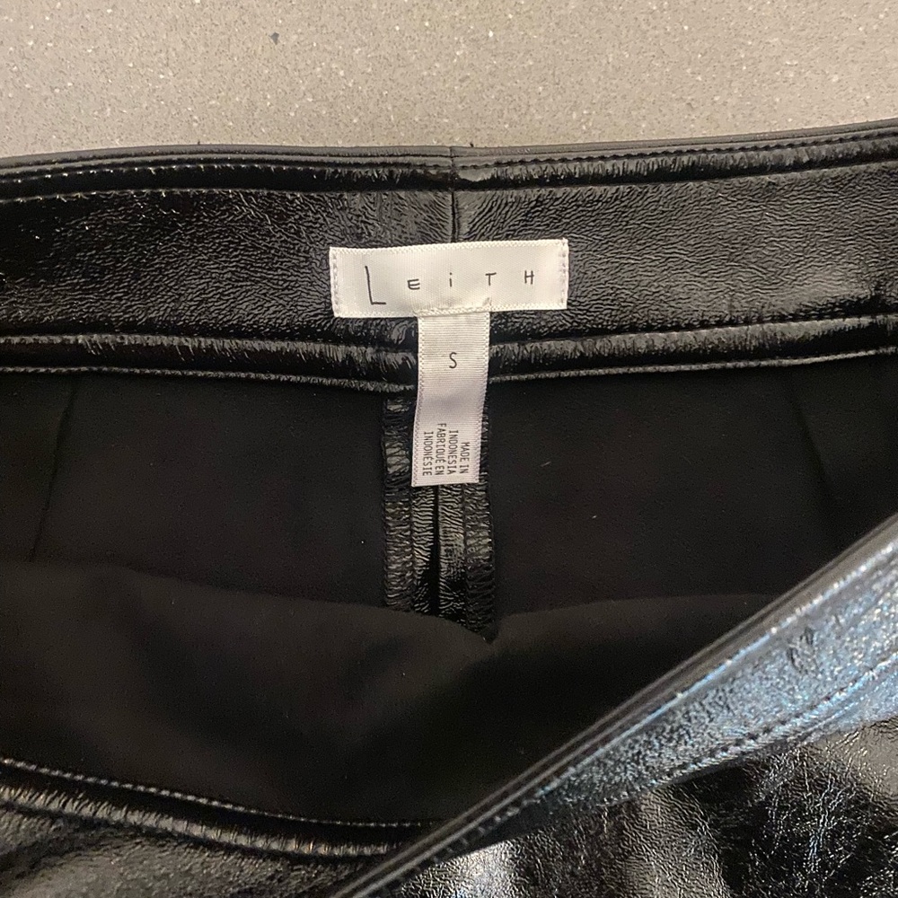 Leith mini leather skirt